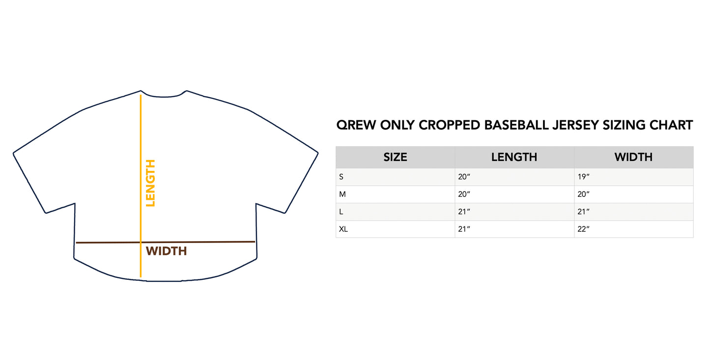 QREW ONLY CROPPED BASEBALL JERSEY