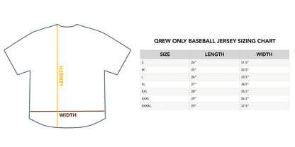 QREW ONLY BASEBALL JERSEY